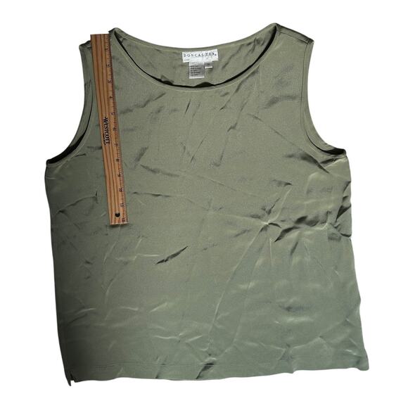 Doncaster Green 100% Silk Sleeveless Pullover Tank Top Size 10 Excellent Quality - Picture 6 of 9